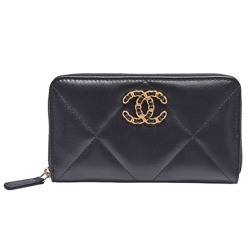 Chanel Cc Red Black Wallet 16.5Cm