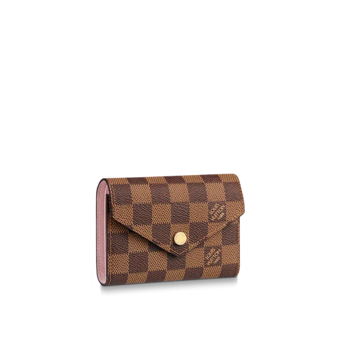 Louis Vuitton Damier Ebene Victorine Wallet Pink N61700