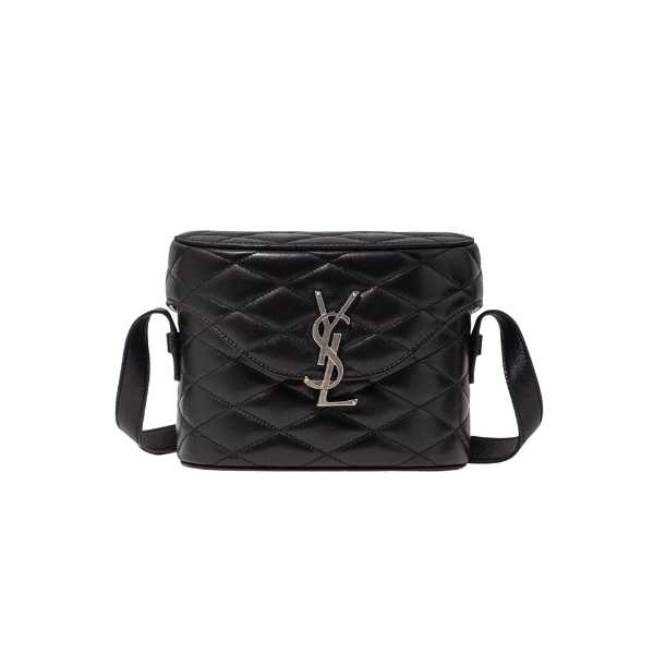 Saint Laurent June Box Bag In Quilted Black 7102981El061000