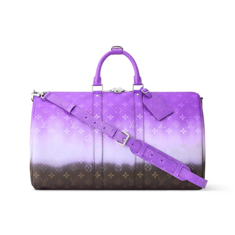 Louis Vuitton Keepall Bandoulière 45 Monogram Pigment Purple 45Cm M28404
