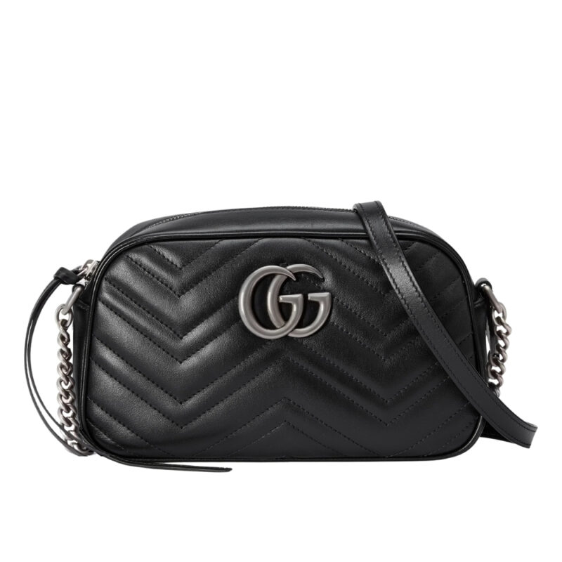 Gucci Gg Marmont Small Shoulder Bag Black 24Cm 447632 Um8Bn 1000