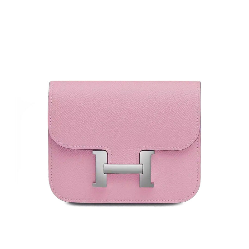 Hermes Constance Slim Bicolor Wallet Pink 12Cm H082060Ckx9