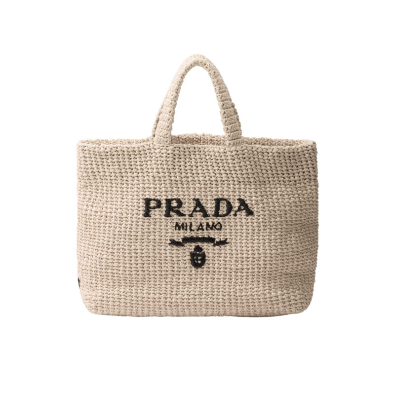 Prada Raffia Tote Bag Natural 32cm 1BG392 2C2T F0018 V OOL