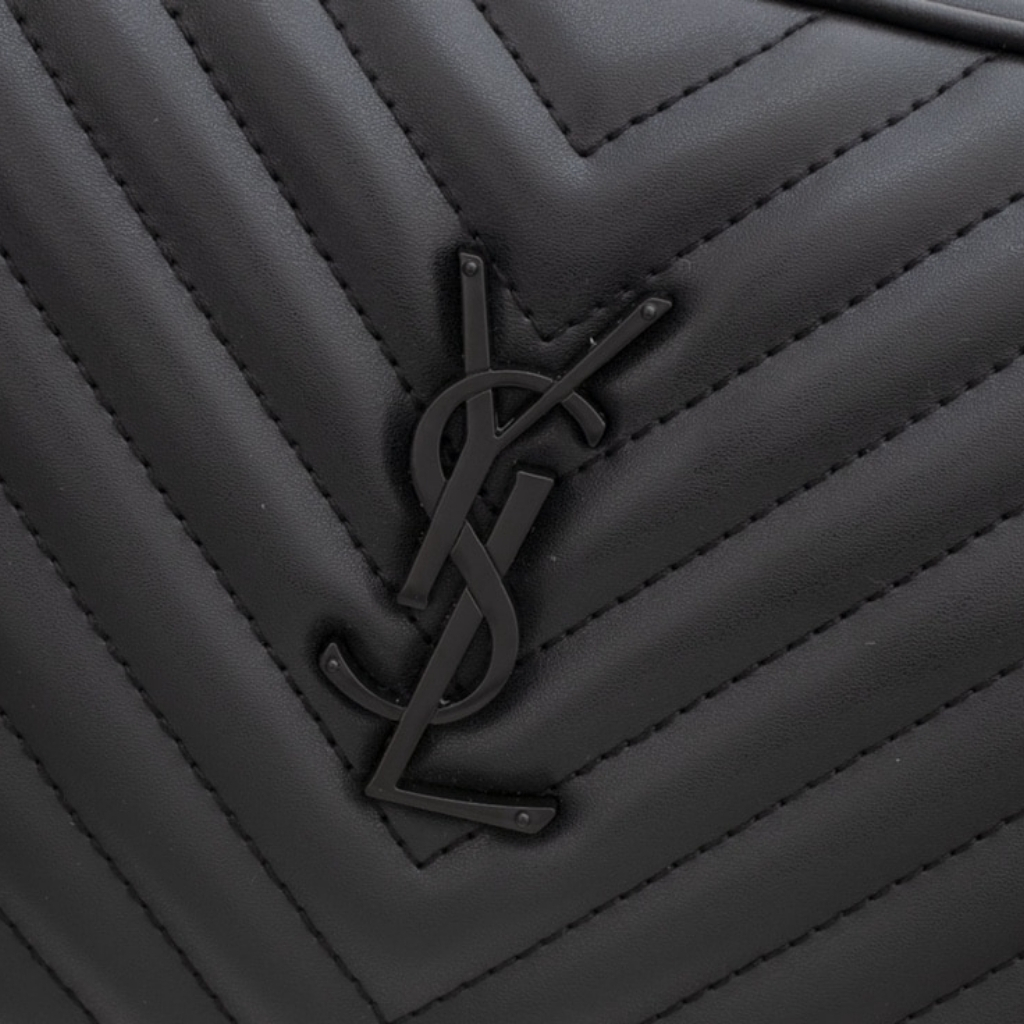 Saint Laurent Lou Camera Bag In Quilted Leather Black Noir 23Cm 761554DV7081000 - Image 4