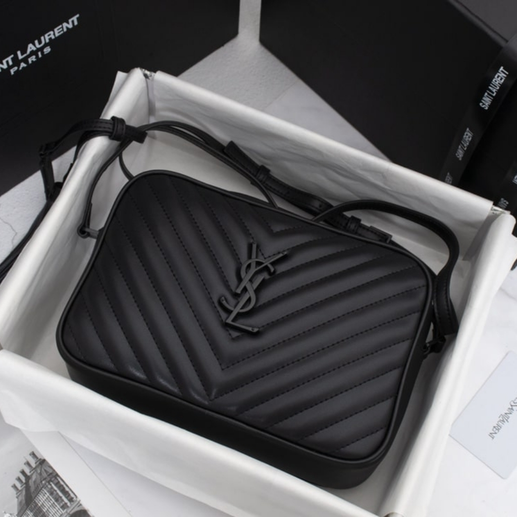 Saint Laurent Lou Camera Bag In Quilted Leather Black Noir 23Cm 761554DV7081000 - Image 9