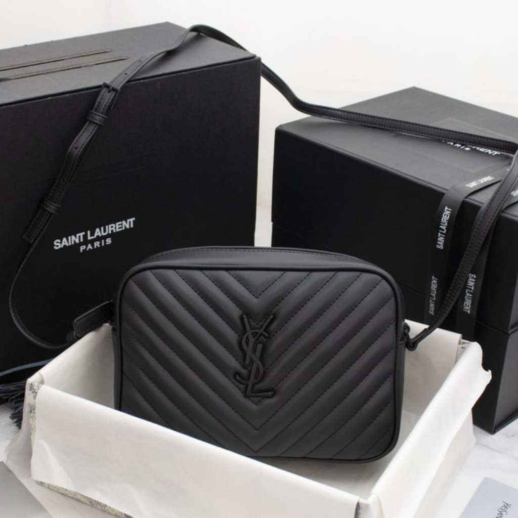 Saint Laurent Lou Camera Bag In Quilted Leather Black Noir 23Cm 761554DV7081000 - Image 2