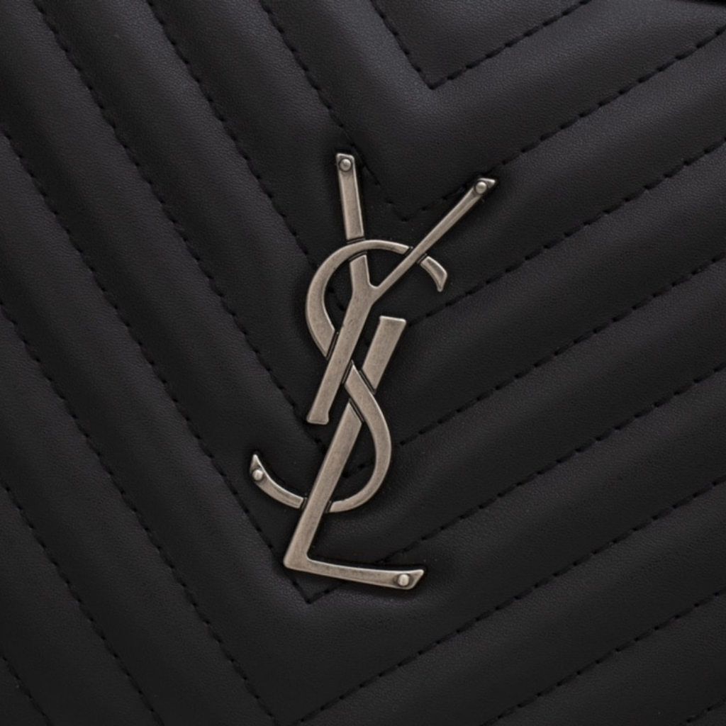 Saint Laurent Lou Camera Bag In Quilted Leather Black Silver Hardware 23Cm 761554DV7041000 - Image 8