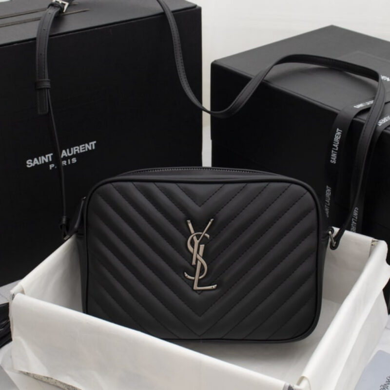 Alternative view of Saint Laurent Lou Camera Bag In Quilted Leather Black Silver Hardware 23Cm 761554DV7041000
