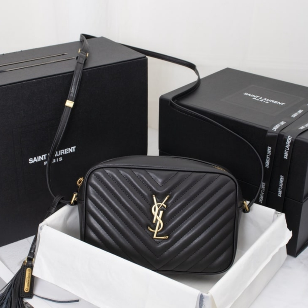 Saint Laurent Lou Camera Bag In Quilted Leather Black Gold Hardware 23Cm 761554DV7071000 - Image 2