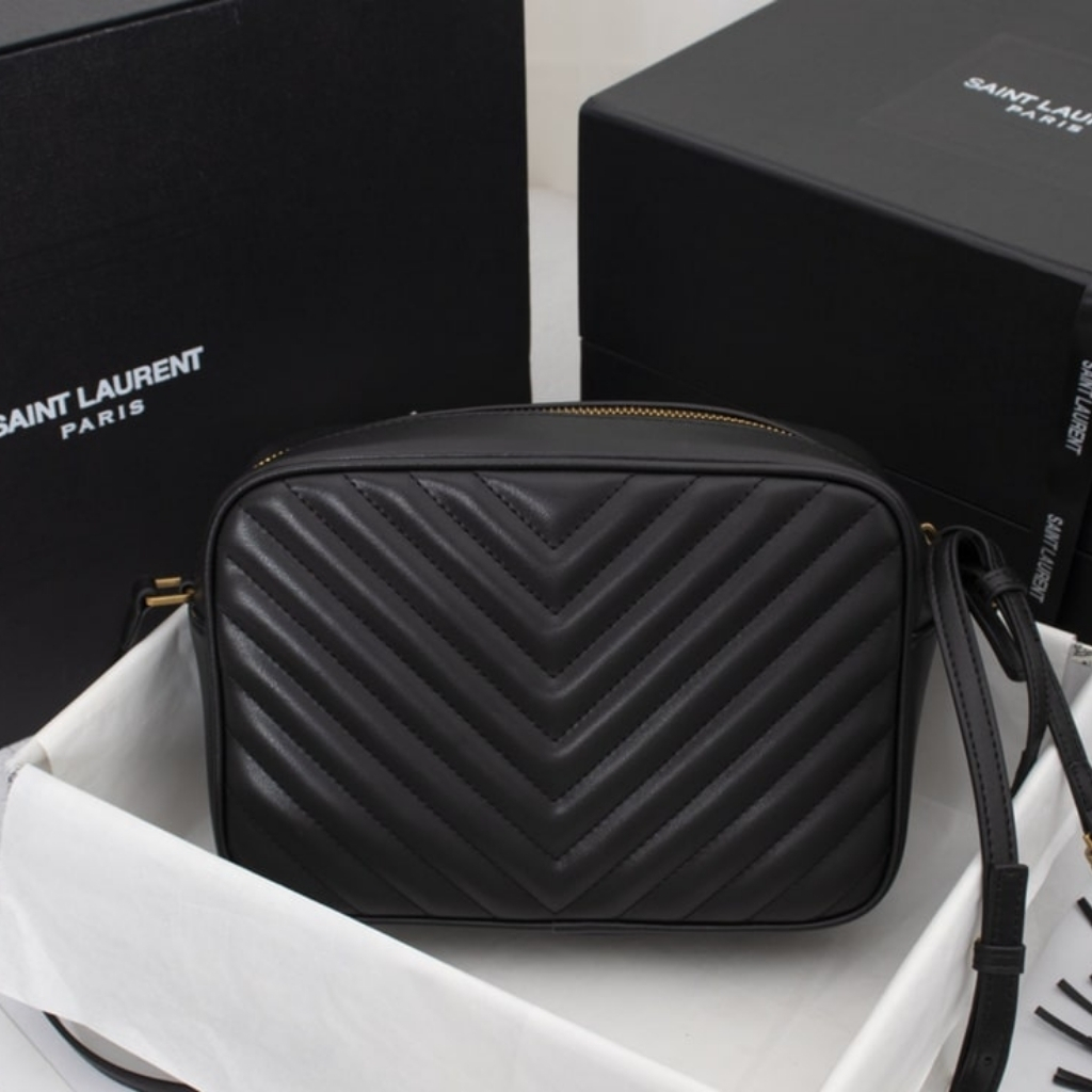 Saint Laurent Lou Camera Bag In Quilted Leather Black Gold Hardware 23Cm 761554DV7071000 - Image 3