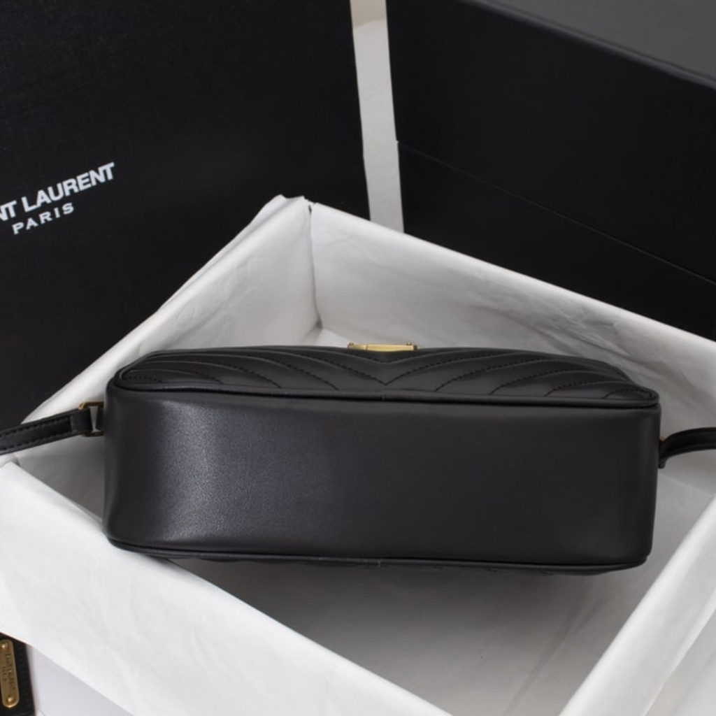 Saint Laurent Lou Camera Bag In Quilted Leather Black Gold Hardware 23Cm 761554DV7071000 - Image 7
