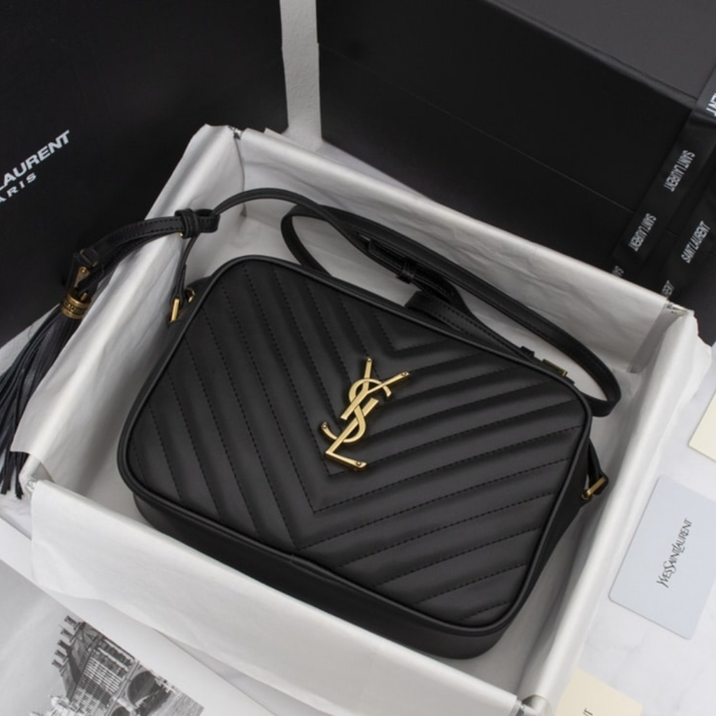 Saint Laurent Lou Camera Bag In Quilted Leather Black Gold Hardware 23Cm 761554DV7071000 - Image 8