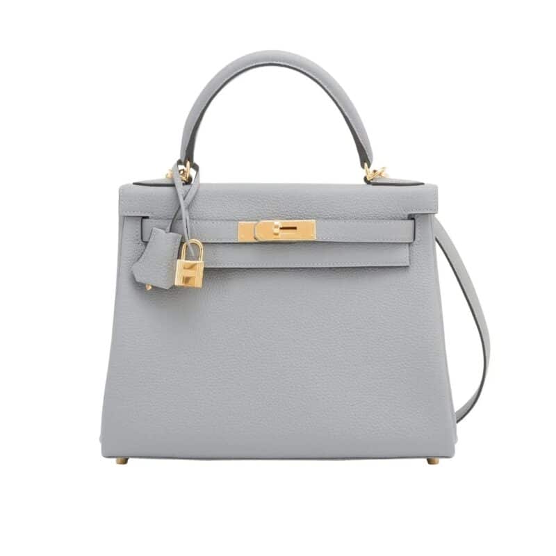 Hermes Kelly Sellier Rouge Epsom Gold Hardware 25Cm