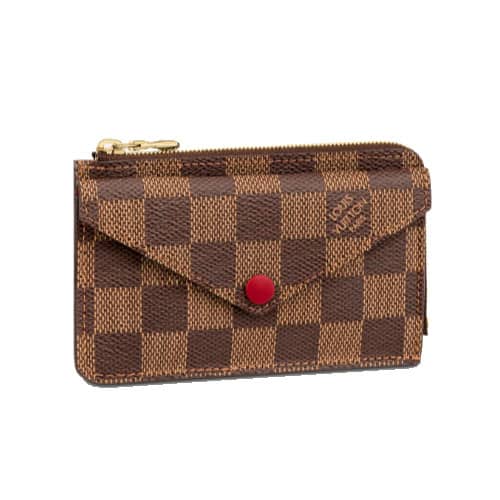 Louis Vuitton Card Holder Recto Verso Damier Ebene Red N60406