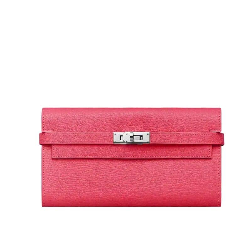 Hermes Kelly Classic Wallet Pink 19Cm H051303Cku5