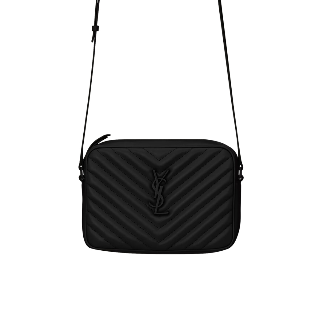 Saint Laurent Lou Camera Bag In Quilted Leather Black Noir 23Cm 761554DV7081000