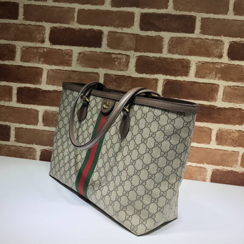 Alternative view of Gucci Ophidia Large Tote Bag Beige And Dark Brown Gg Supreme 38Cm 631685 96Iwb 8745