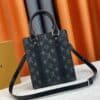 Louis Vuitton Sac Plat Mini Grey And Black Leather 22Cm M46453