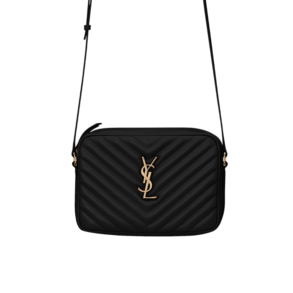 Saint Laurent Lou Camera Bag In Quilted Leather Black Gold Hardware 23Cm 761554DV7071000