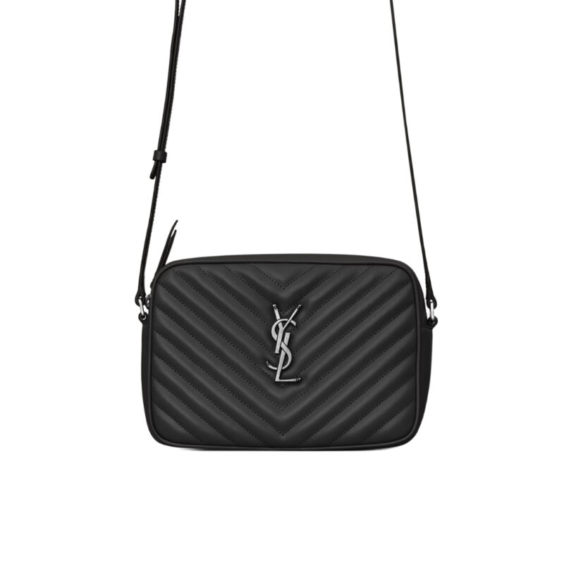 Saint Laurent Lou Camera Bag In Quilted Leather Black Silver Hardware 23Cm 761554DV7041000