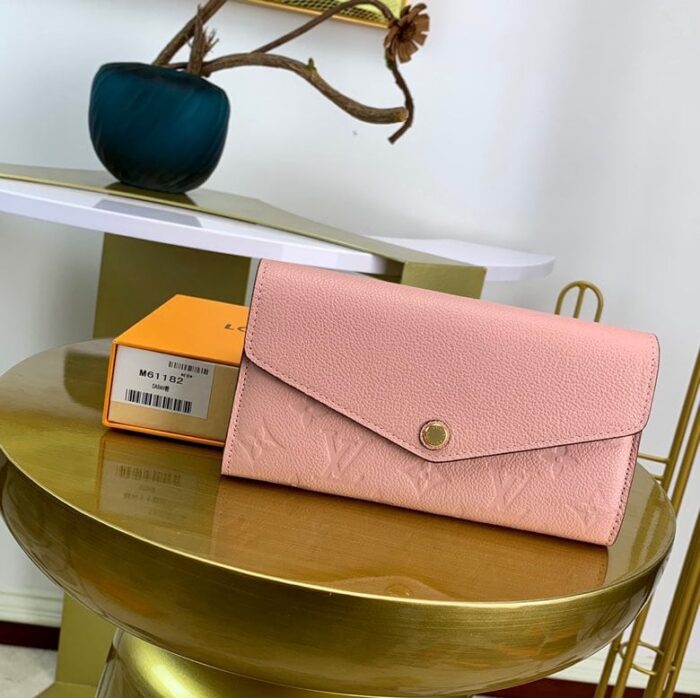 Louis Vuitton Aurore Monogram Empreinte Wallet 20Cm Pink