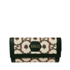 Gucci Long Wallet Green And Beige 19Cm