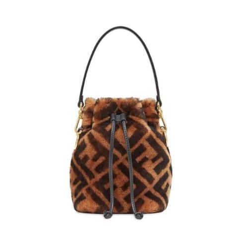 Fendi Mon Tresor Mini Bag In Brown Sheepskin 8Bs010A8Hpf180S