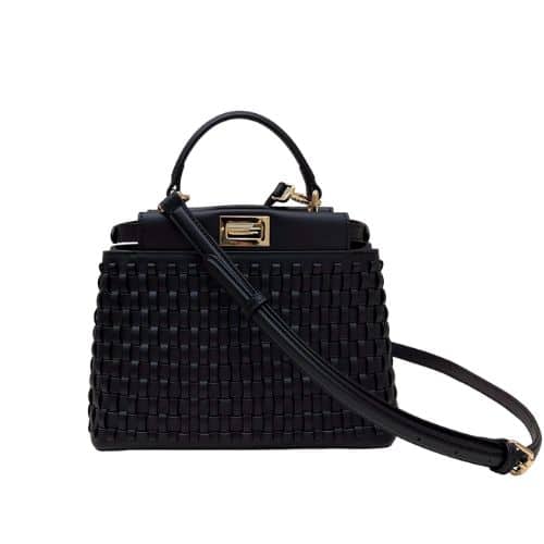 Fendi Peekaboo Bag Black 24Cm