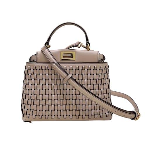 Fendi Peekaboo Bag Beige 24Cm