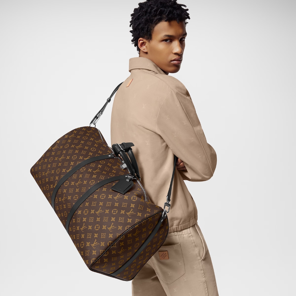 Louis Vuitton Keepall Bandoulière 55 Monogram Macassar 55cm M56714 - Image 10