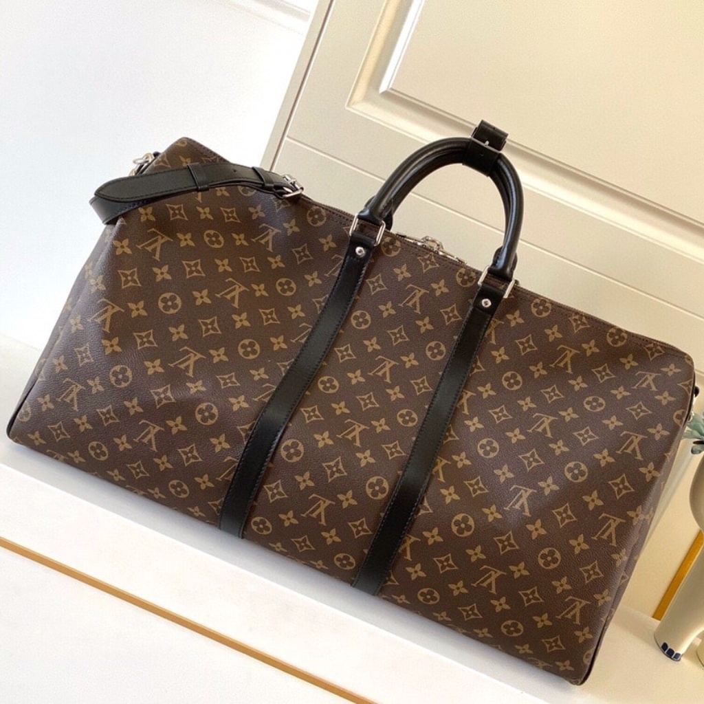 Louis Vuitton Keepall Bandoulière 55 Monogram Macassar 55cm M56714 - Image 4