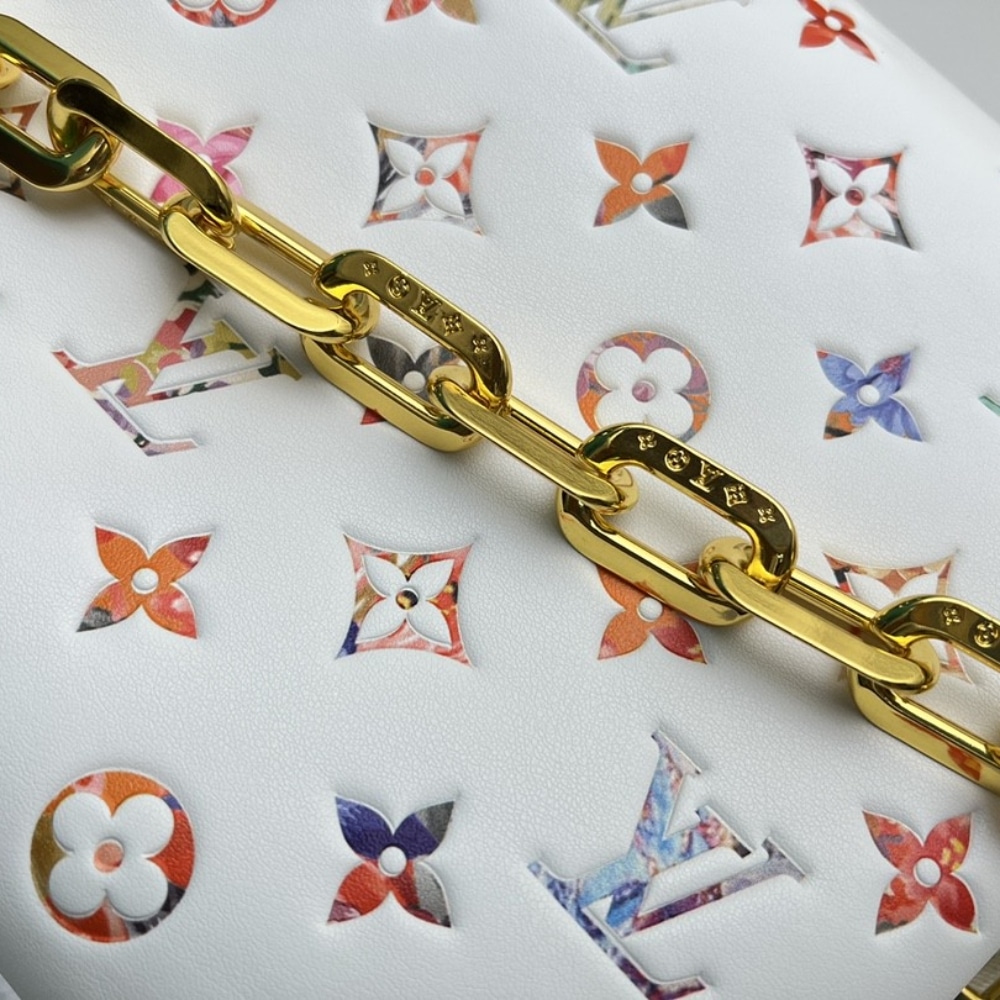 Louis Vuitton Coussin PM Multicolor Flower White 26Cm M21209 - Image 6