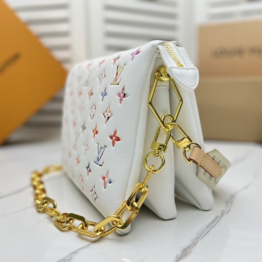 Louis Vuitton Coussin PM Multicolor Flower White 26Cm M21209 - Image 3