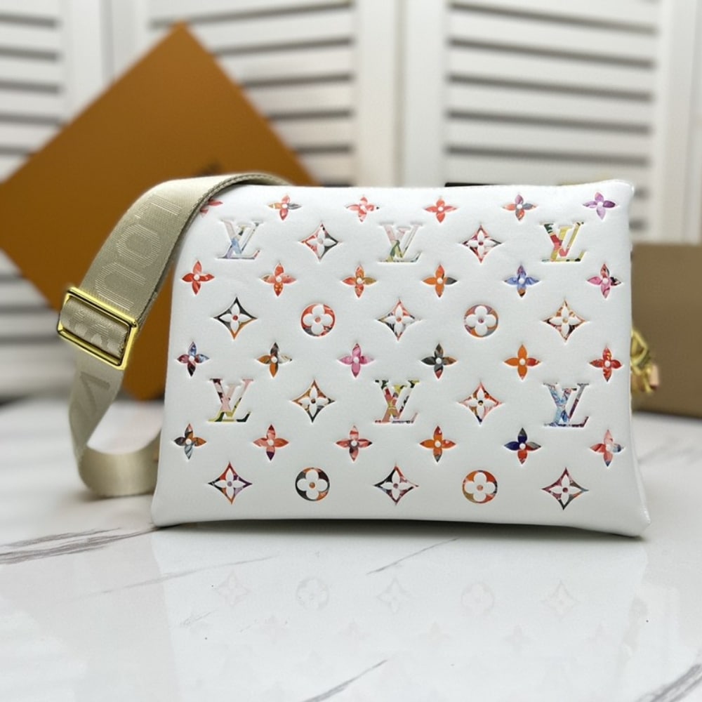 Louis Vuitton Coussin PM Multicolor Flower White 26Cm M21209 - Image 9
