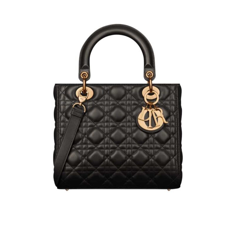 DIOR MEDIUM LADY BLACK CANNAGE M0565ONGE_M900 24CM