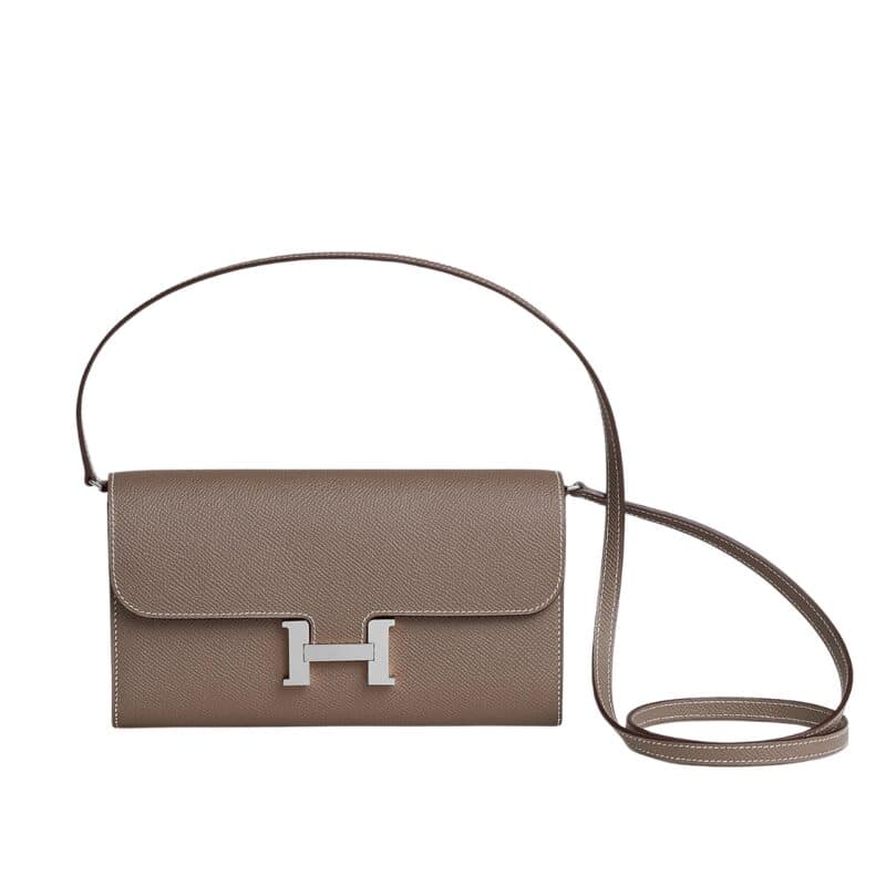 Hermes Constance Long To Go Wallet Gray 20Cm H080125Ck18