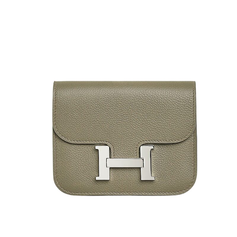 Hermes Constance Slim Wallet Etoupe 12Cm H082060Ck18