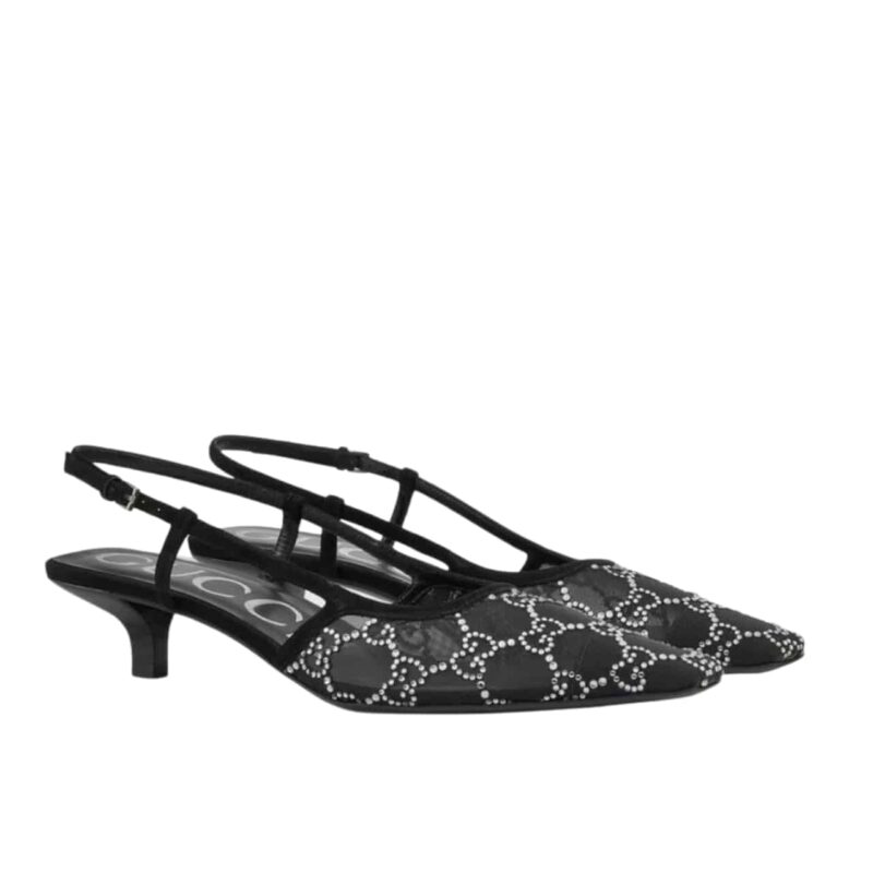 Gucci Women’S Slingback Pump Black ‎675829 F13A0 1000