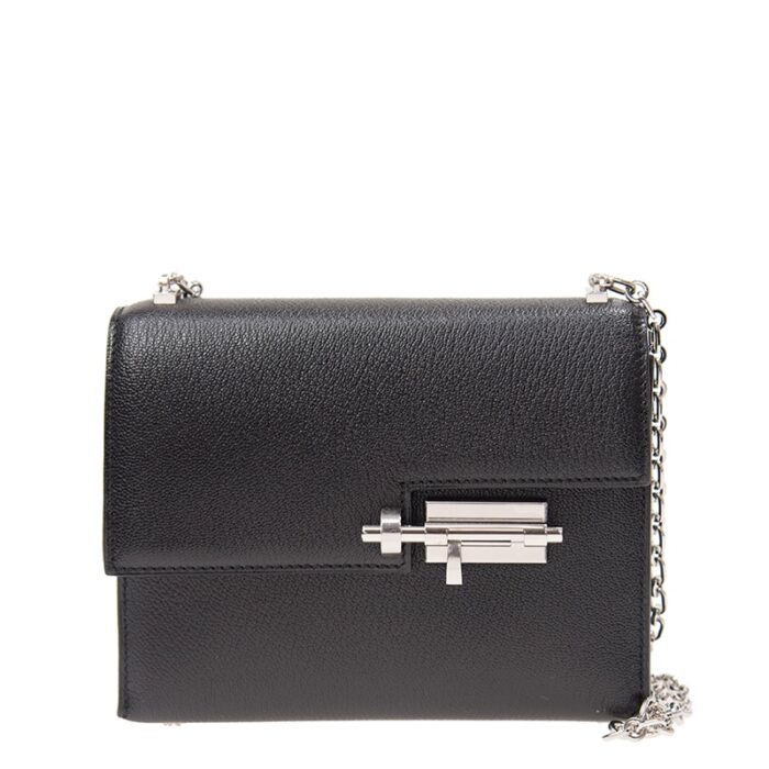Hermes Verrou Chaine Bag Black 17Cm