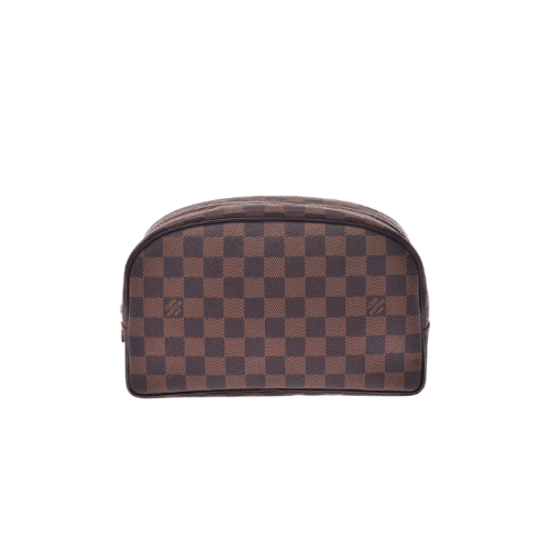Louis Vuitton Toiletry Cosmetic Bag Brown Canvas 28Cm N47624