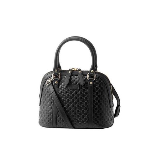 Gucci Gg Dome Satchel Shoulder Bag Black 24Cm 449654 Bmj1G 1000