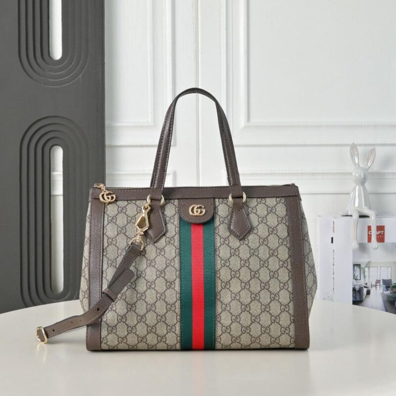 Alternative view of Gucci Ophidia Medium Tote Bag Beige Ebony 33Cm 524537 K05NB 8745