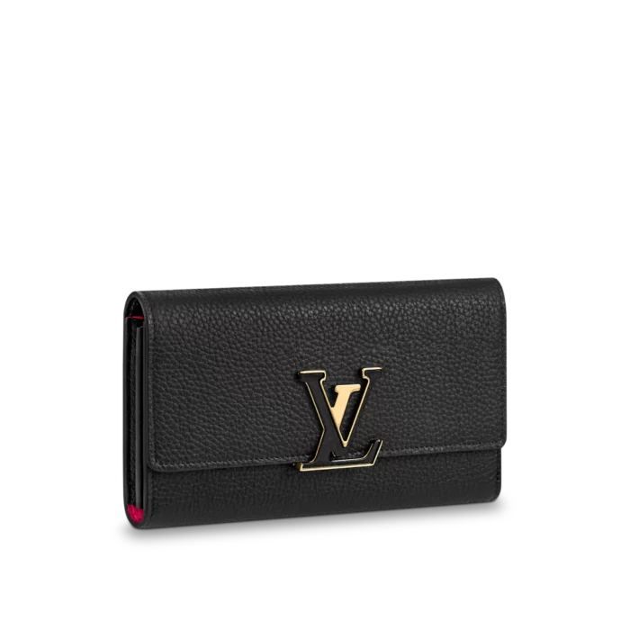 Louis Vuitton Capucines Wallet Black M61248