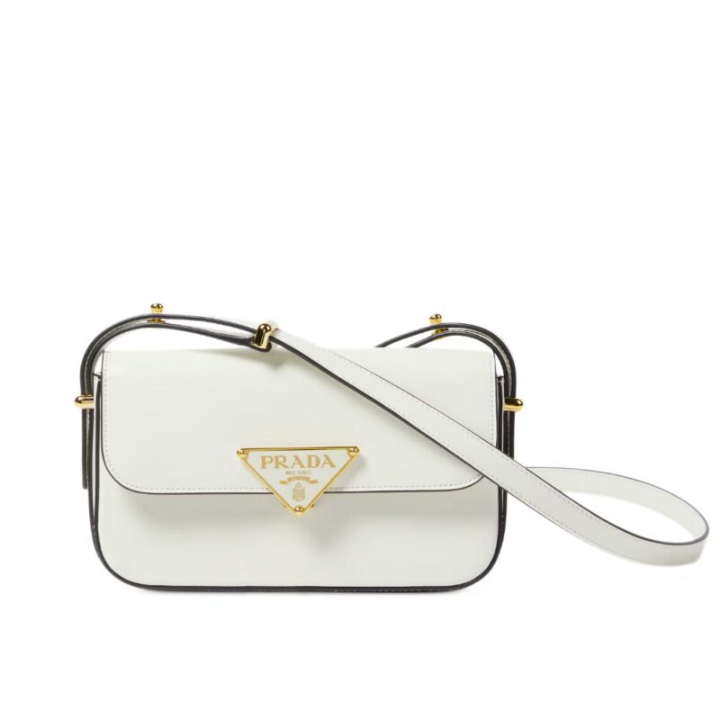Prada Emblème Brushed-Leather Bag White 1Bd321_Zo6_F0Pg7_V_Oto