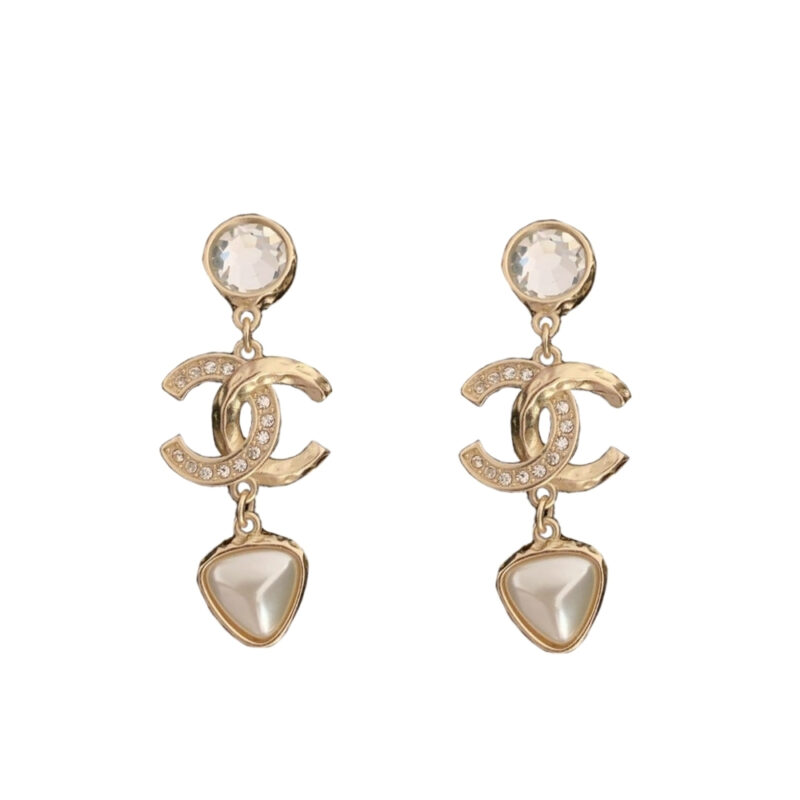 Chanel Pearl Gold Earrings