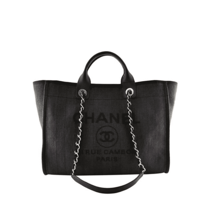 Chanel Canvas Large Black Tote Bag 38Cm A66941