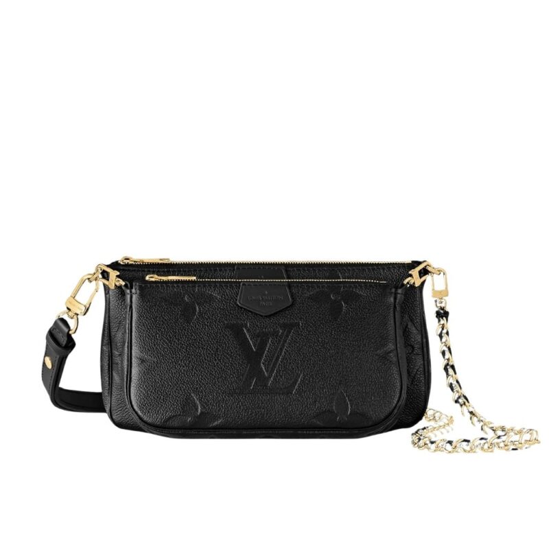 Louis Vuitton Multi Pochette Accessoires Monogram Empreinte Black 25Cm M80399