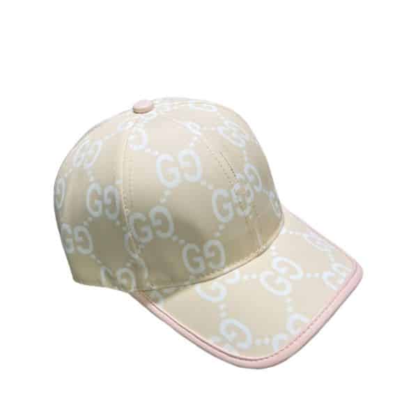 Gucci Gg Monogram Baseball Cap Beige