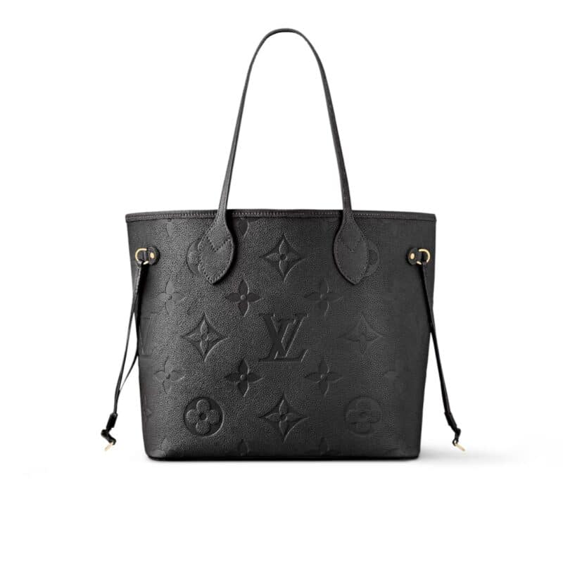 Louis Vuitton Neverfull MM Monogram Empreinte Leather Black 31Cm M45685
