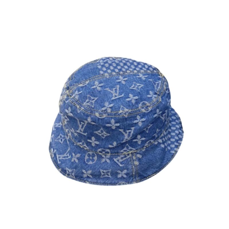 Louis Vuitton Monogram Denim Bucket Hat Blue